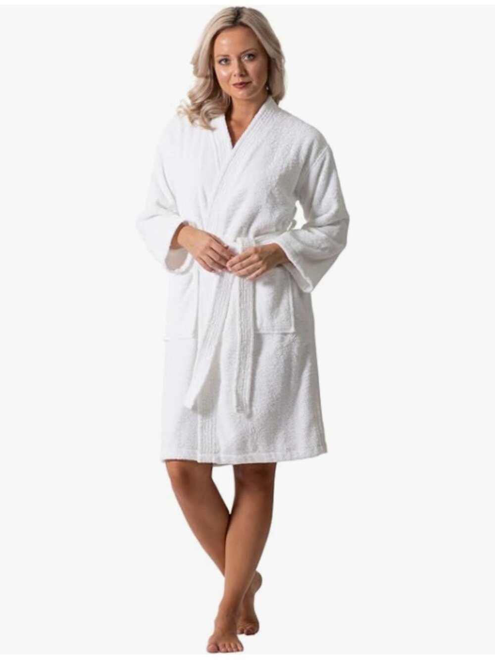 Luxurious Turkish Terry Kimono Collar Super-Soft Terry Absorbent Bathrobe